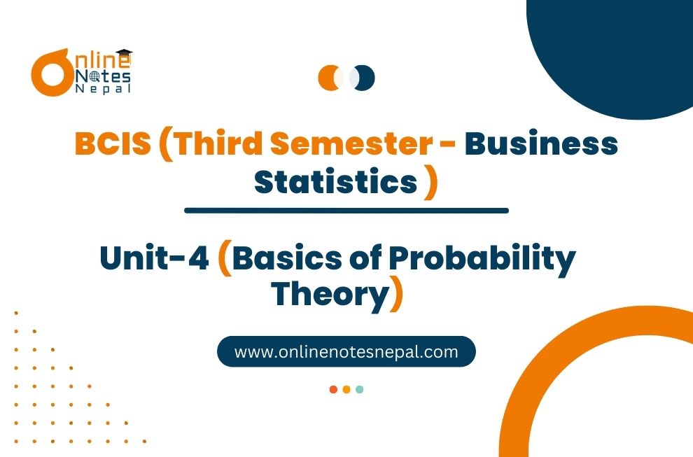 Unit IV: Basics of Probability Theory